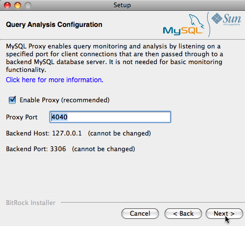 MySQL Enterprise Monitor: Installing
              Agent on Mac OS X: Query Analyzer Configuration